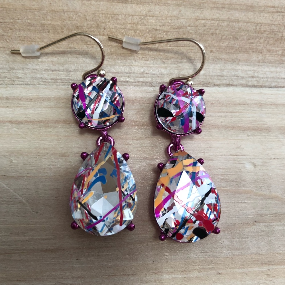 Brand new Betsey Johnson Pink Abstract Earrings!